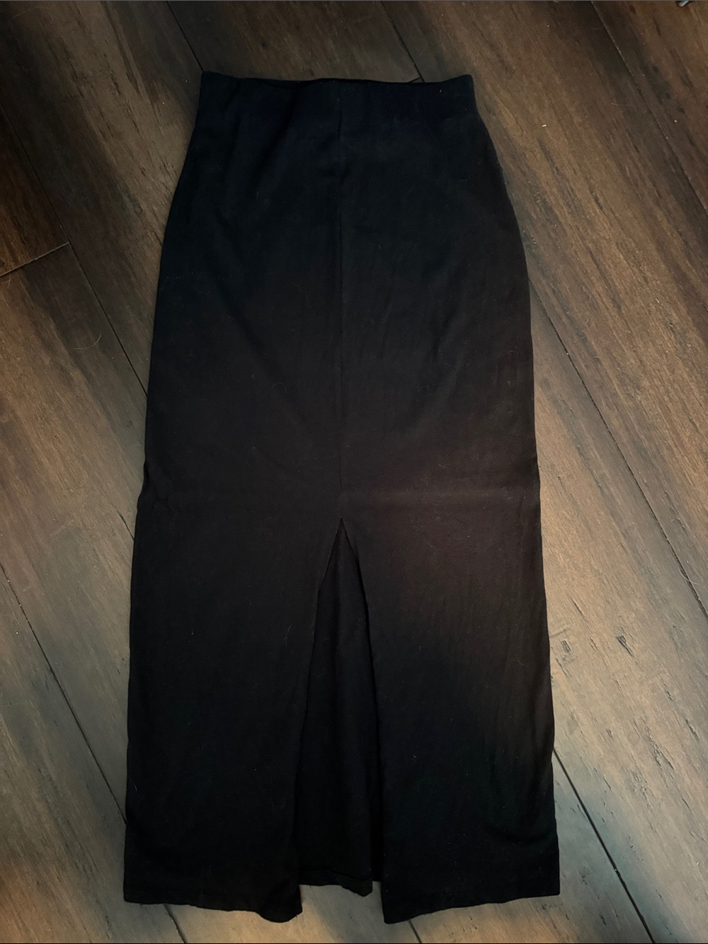 Z Supply Classic Black Midi Pencil Skirt with Slit